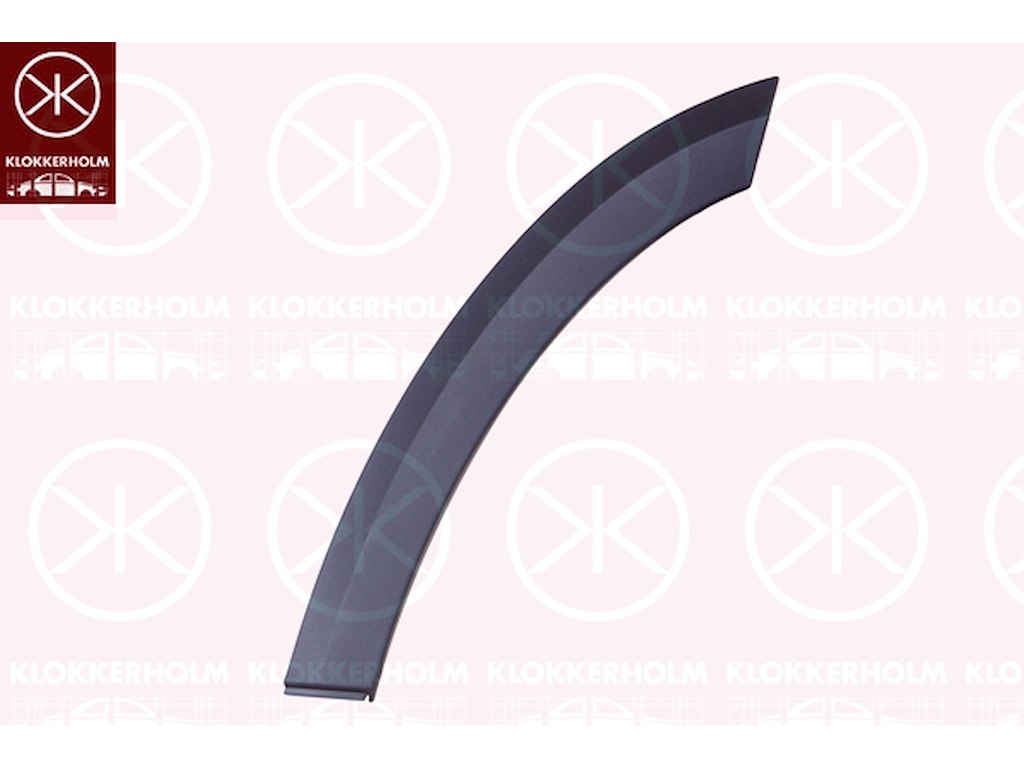 Flänsning, skärm, plast, vänster bak, framdel, svart