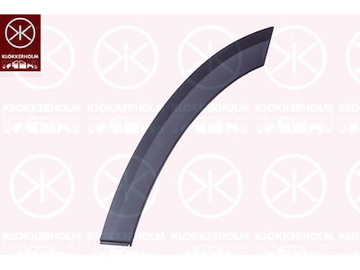 Flänsning, skärm, plast, vänster bak, framdel, svart