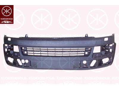 Bumper, Front, with hole(s) for washer nozzle, with holes for trim/protective strip, with hole(s) for fog lights, w/primer