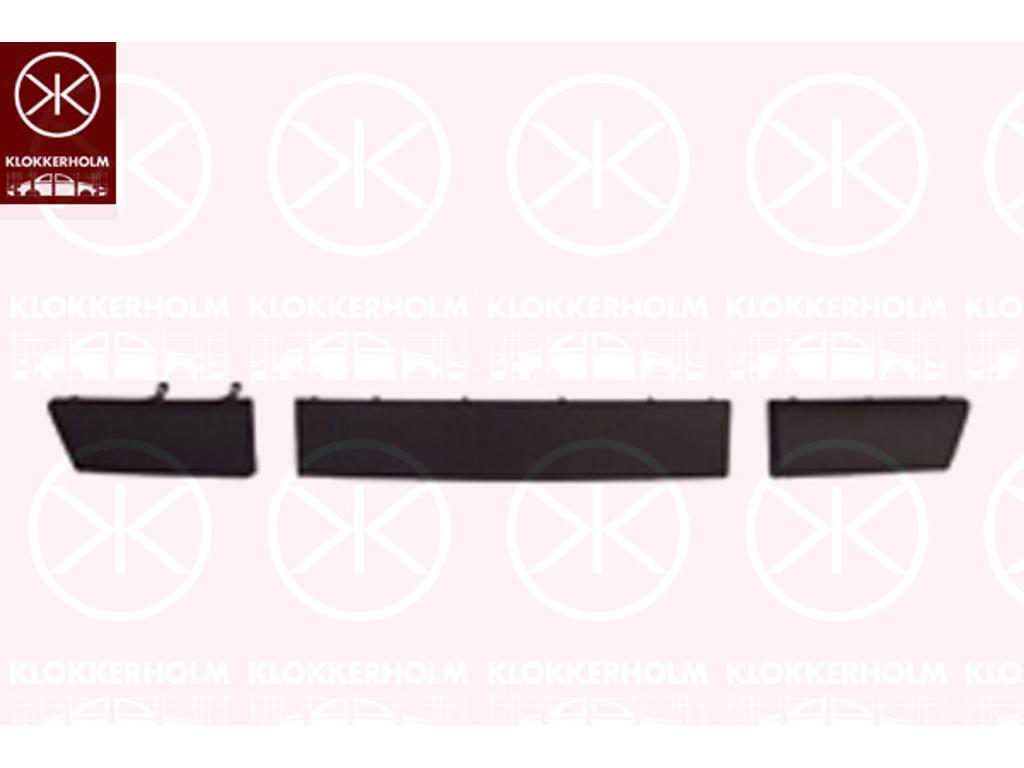 Trim/Protection Strip, bumper, Set, Front, not for vehicle equipment line/variant: Campus, Sport, RS