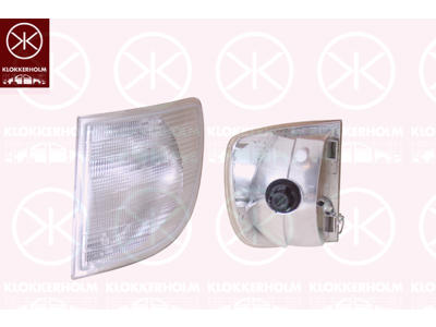 Blinker, med lamphållare, vit, Höger