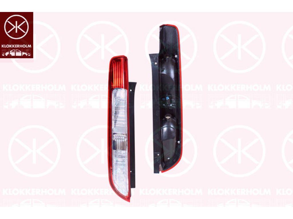 Baglygte, venstre, LED, uden lampeholder