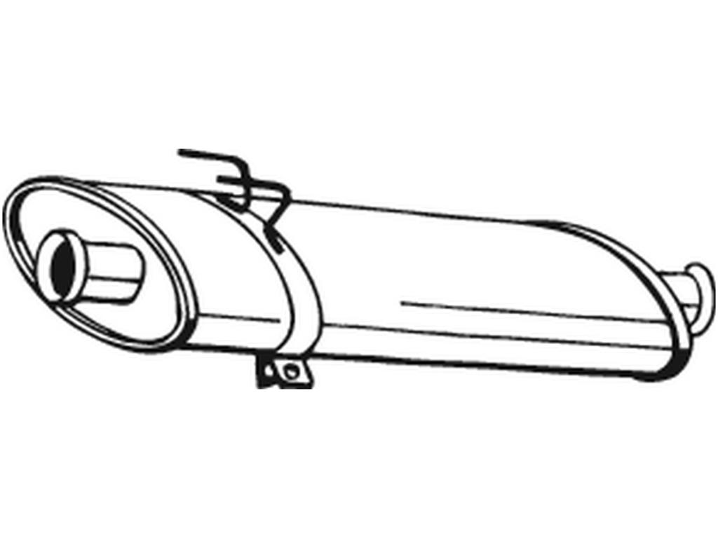 Centre Muffler, See accessories list for additionally required parts:  