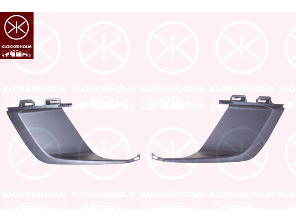 Решетка вентилятора, буфер, комплект, спереди, нижняя часть