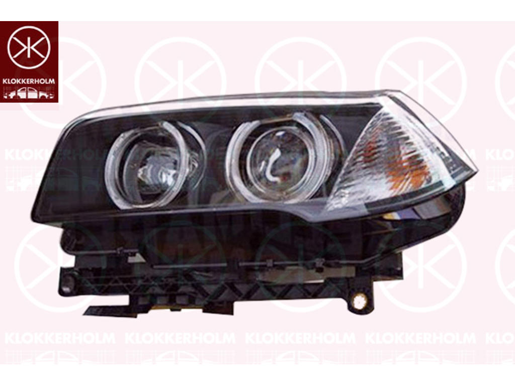 Forlygte, venstre, Lysstyrke [lx]: 25, Bi-Xenon, med kurvelys, Blinkfarve: gennemsigtig, med indstillingsmotor for LWR, uden styreenhed til Xenon, D1S/H7, AL