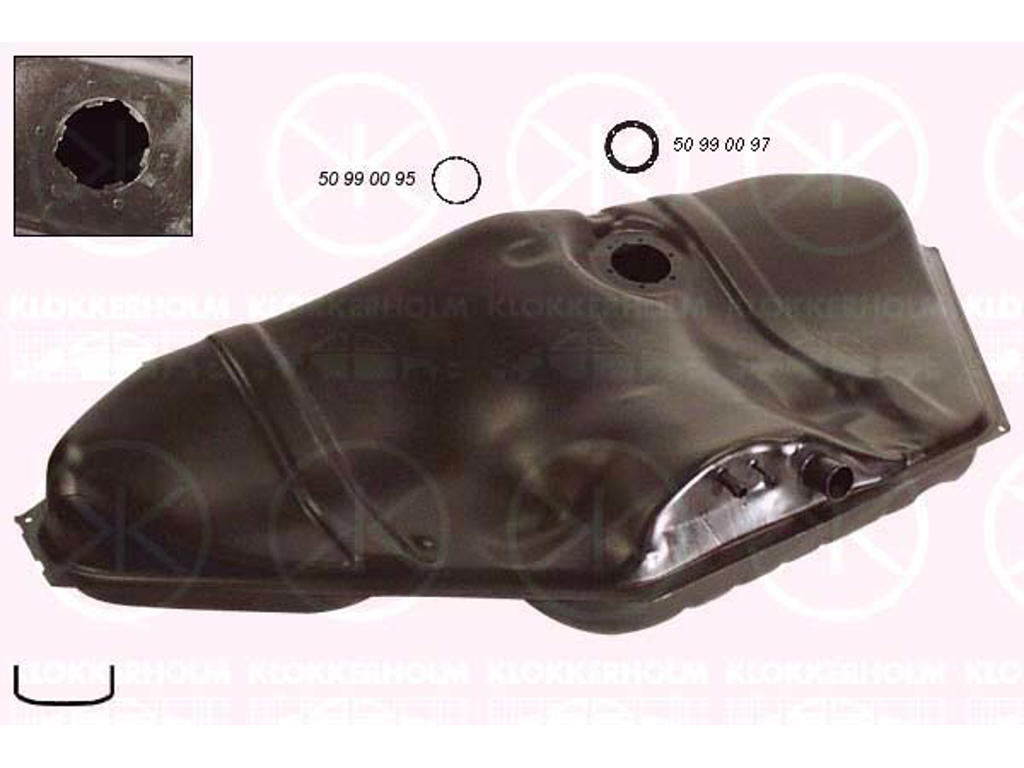 Fuel Tank, inj, 61L, with gaskets/seals