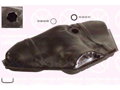 Fuel Tank, inj, 61L, with gaskets/seals