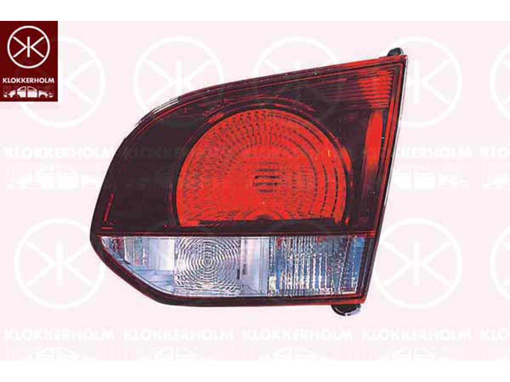 Tail Light Assembly, Hella-type, without bulb holder, smoke grey, Right, Inner Section