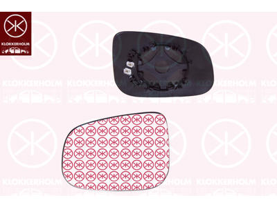 Mirror Glass, exterior mirror, Left, Number of pins: 2, Heatable, Aspherical