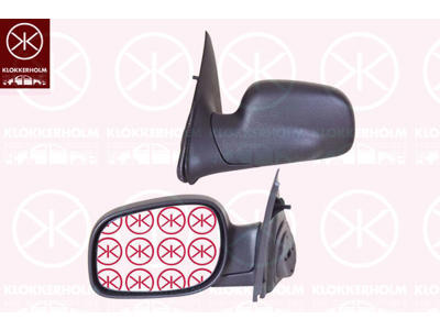 Exterior Mirror, Right, for electric mirror adjustment, Number of pins: 5, Heatable, Convex
