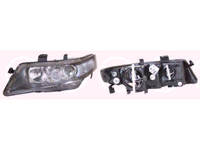 Headlight, H1/H1, with motor for headlamp levelling, Left, Illuminance [lx]: 17.5