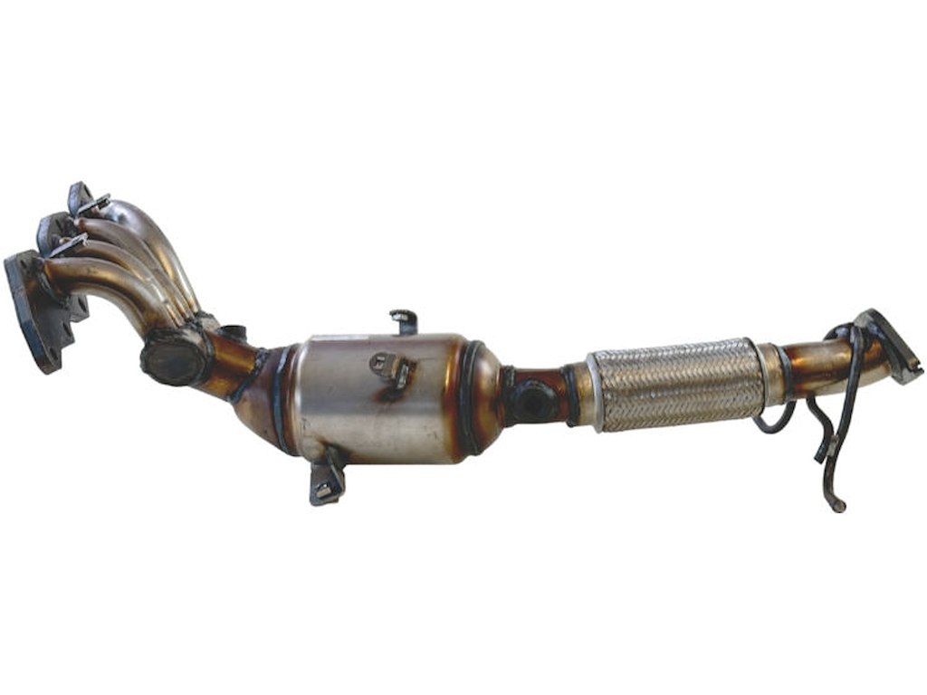 Catalytic Converter, with mounting parts, Euro 4