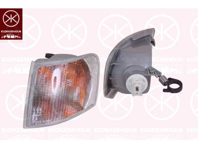 Blinker, med lamphållare, vit, Höger