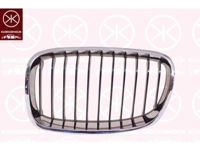 Radiator Grille, chrome/black, Left