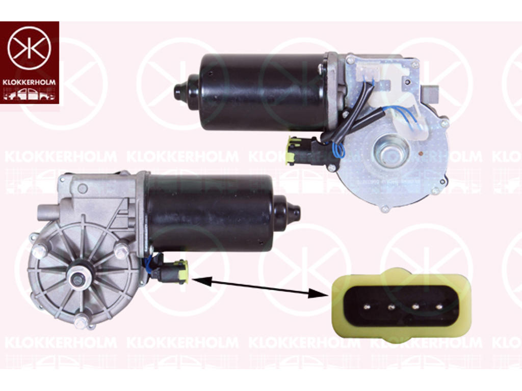 Vindrutetorkarmotor, Fram, Spänning [V]: 12