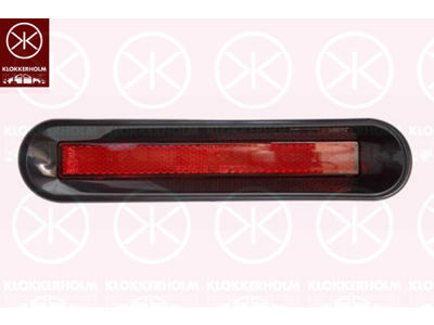 Reflector, with bulb holder, red, Left Rear