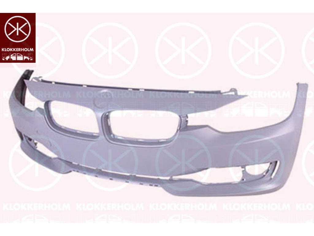 Bumper, with hole(s) for park distance control, Number of bores: 4, Front, Trim Level: BASIS, w/primer