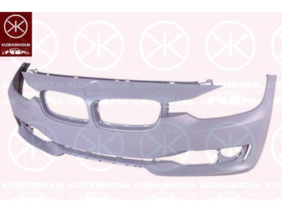 Bumper, with hole(s) for park distance control, Number of bores: 4, Front, Trim Level: BASIS, w/primer