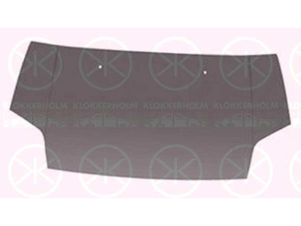 Motorhuv, utan hål för emblem, förzinkad