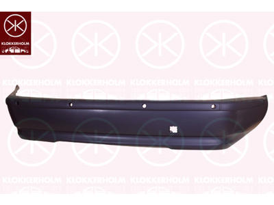 Bumper, w/primer, Rear, with trim strip, with hole(s) for park distance control