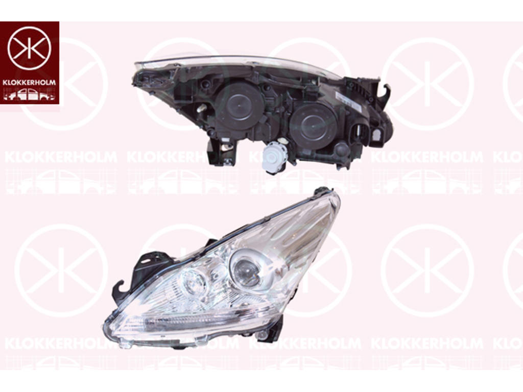 Headlight, Right, Bi-Xenon, with cornering light, without control unit for Xenon, with motor for headlamp levelling, D1S (gas discharge tube), Valeo