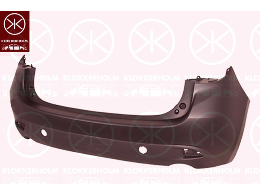 Bumper, 5-drs, Partial primed, Rear