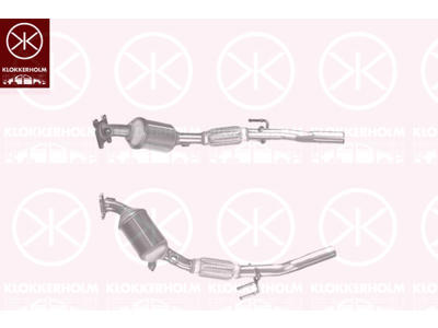 Catalytic Converter, Front, with accessories, Euro 5