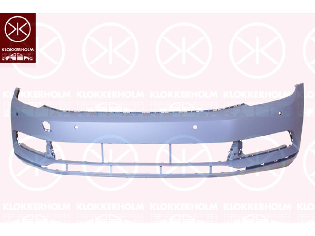 Puskuri, pohjustettu, Edessä, reikä/reiät pysäköintitutkalle, Ajoneuvon varustelusarja/-malli: COMFORTLINE, Reikien määrä: 4, Ajoneuvon varustelusarja/-malli: TRENDLINE