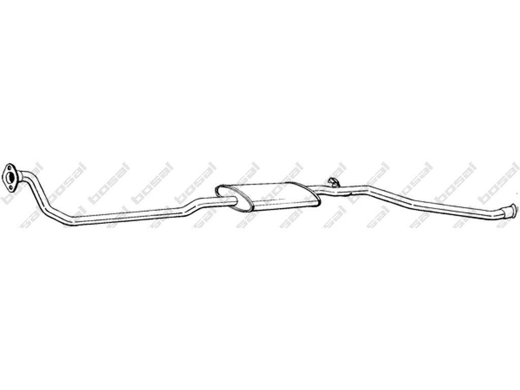 Centre Muffler, See accessories list for additionally required parts:  