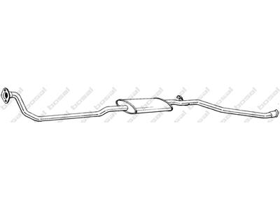 Centre Muffler, See accessories list for additionally required parts:  