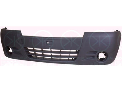 Bumper, Front, grey, with hole(s) for fog lights