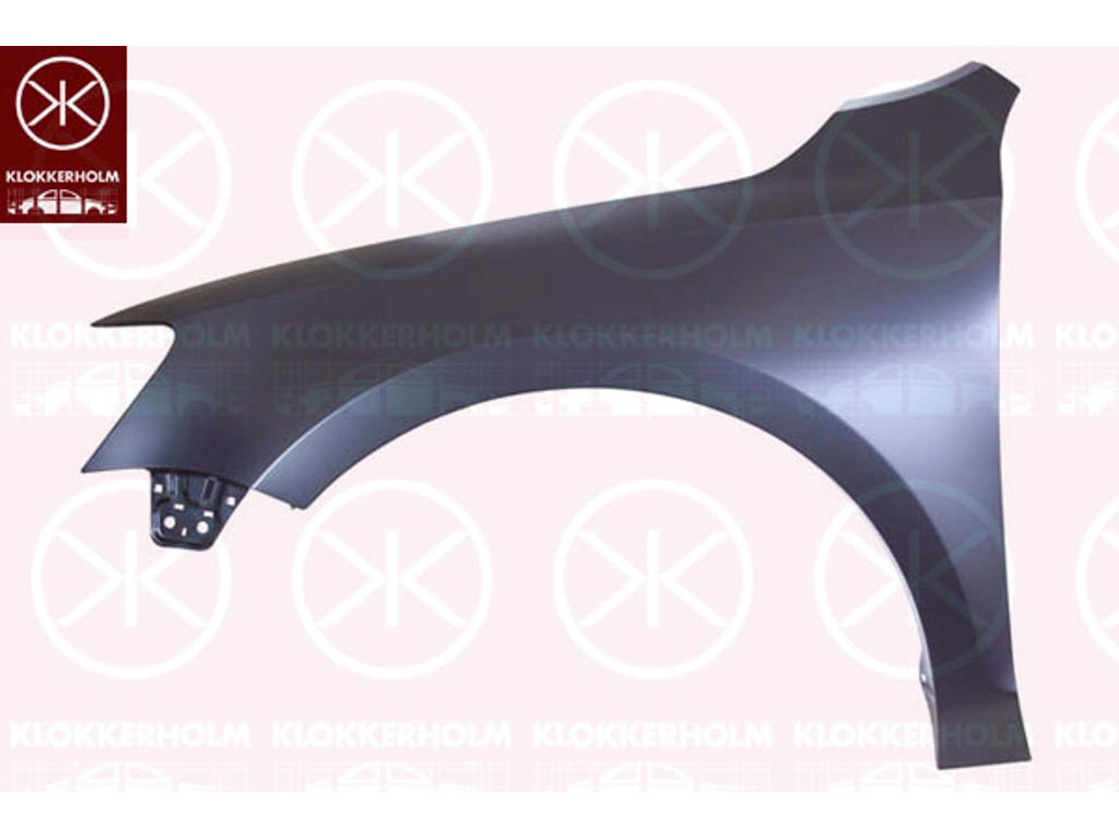 Wing, Right Front, without hole for direction indicator, Zinc-coated