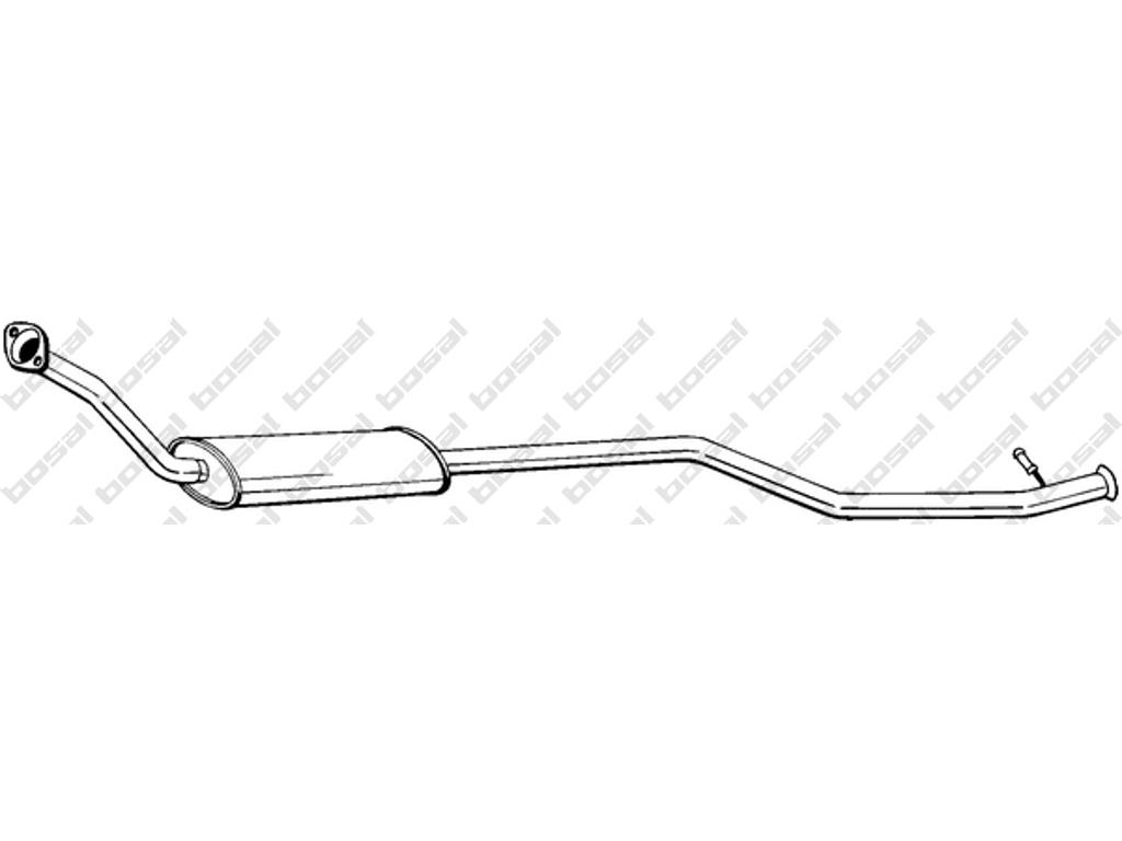 Centre Muffler, See accessories list for additionally required parts:  