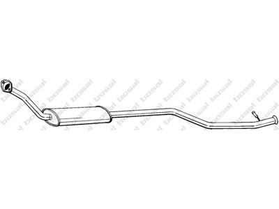 Centre Muffler, See accessories list for additionally required parts:  