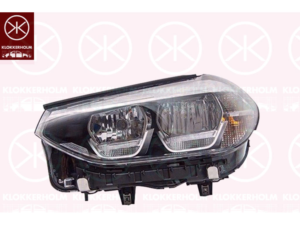 Huvudstrålkastare, Höger, H7, med varselljus (LED), med stäämotor för lysviddsreglering, AL
