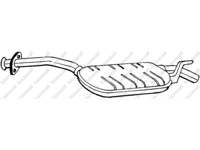 Centre Muffler, See accessories list for additionally required parts:  