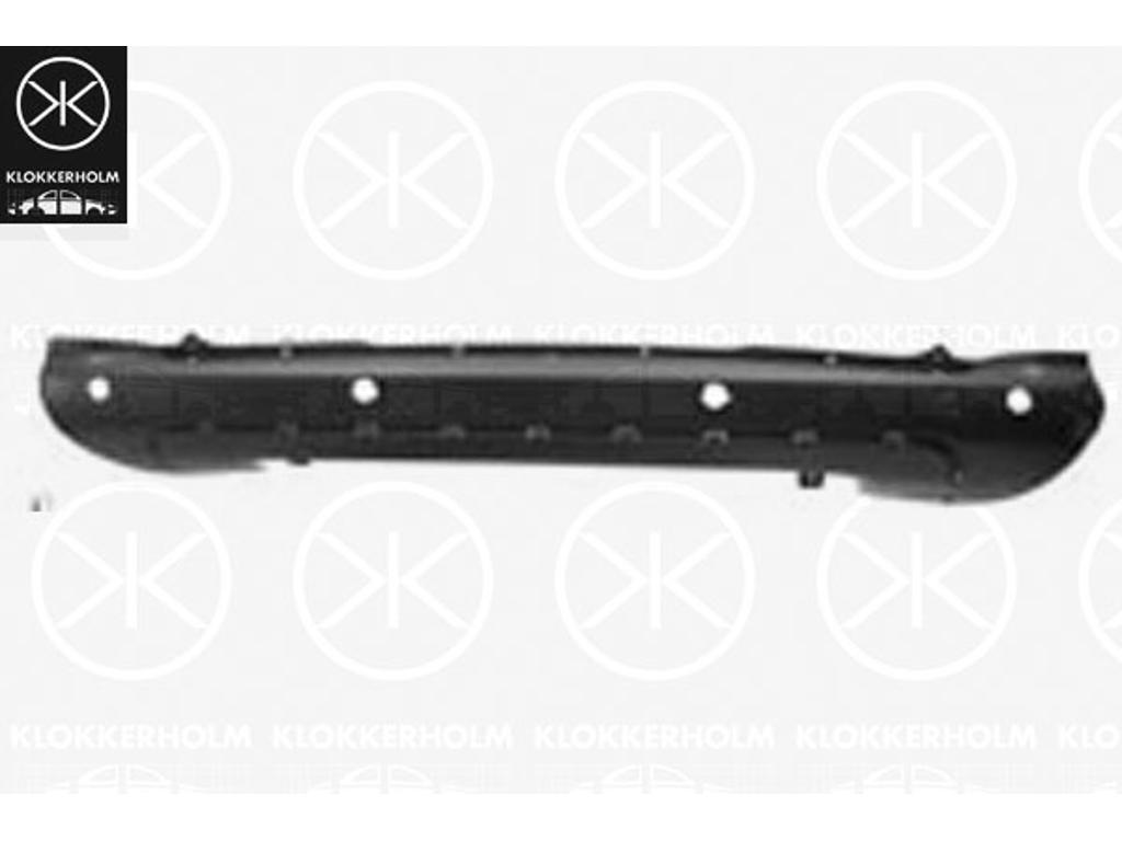 Bumper, Rear, with holes for trim/protective strip, with hole(s) for park distance control