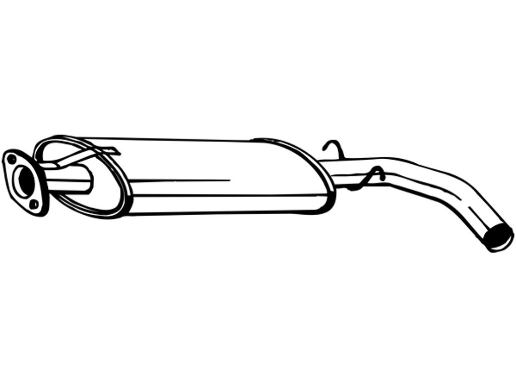Centre Muffler, See accessories list for additionally required parts:  