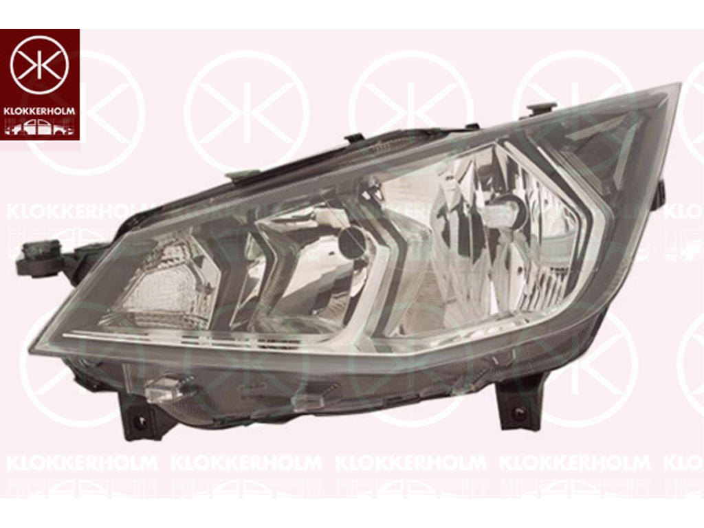 Headlight, Left, H7/H7, with daytime running light (LED), with motor for headlamp levelling