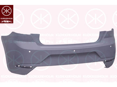 Bumper, w/primer, Rear, with hole(s) for park distance control, not for trim level: CUPRA
