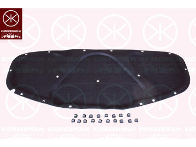Engine Compartment Noise Insulation, Centre Section, Fitting Position: Bonnet