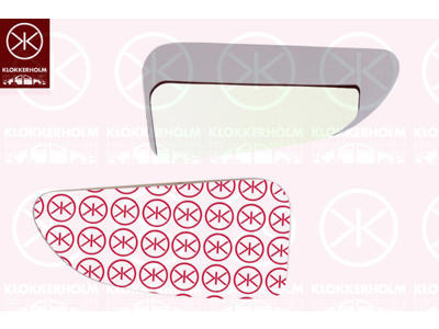 Mirror Glass, exterior mirror, Left, Lower Section, Convex