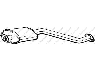 Centre Muffler, See accessories list for additionally required parts:  