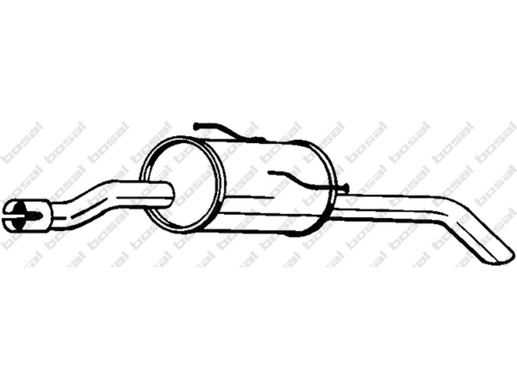 Rear Muffler, See accessories list for additionally required parts:  