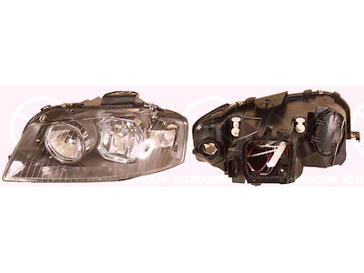 Headlight, TYC, H7/H7, with motor for headlamp levelling, Right, Illuminance [lx]: 25