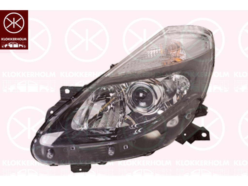 Headlight, with dynamic bending light, H7/H1/H1, without motor for headlamp levelling, Valeo, Left, Illuminance [lx]: 12.5, Housing Colour: black