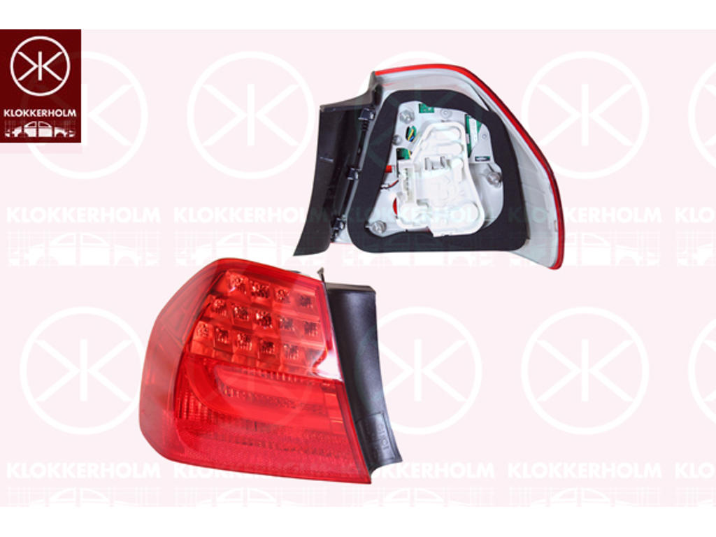 Baglygte, LED, uden lampeholder, venstre, ydre del, AL