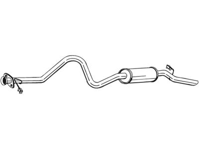 Rear Muffler, See accessories list for additionally required parts:  
