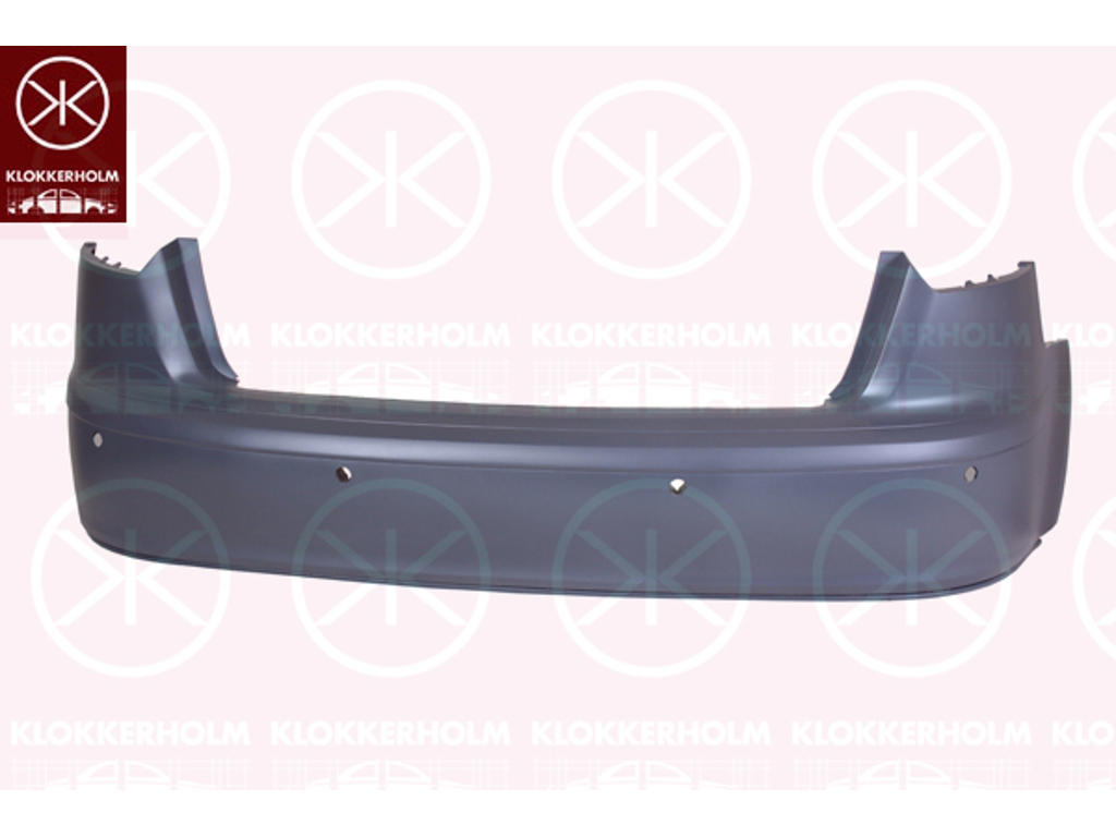 Bumper, w/primer, 5-drs, Rear, with hole(s) for park distance control