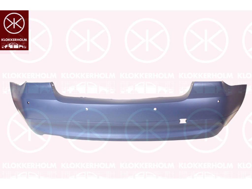 Bumper, w/primer, Rear, with hole(s) for park distance control